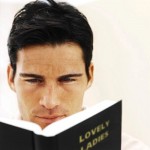 man reading book